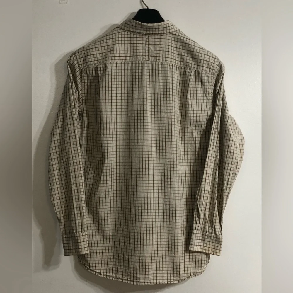 Banana Republic classic fit men’s buttons down shirt collar, brown plaid.M